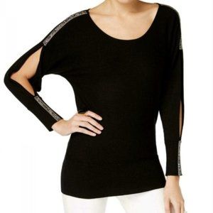 Thalia Sodi Women's Embellished Sweater Optional Way to Keep Shoulders !